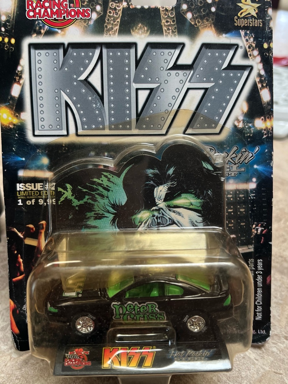 KISS Peter Criss Collectible Die-Cast Car - Black & Green